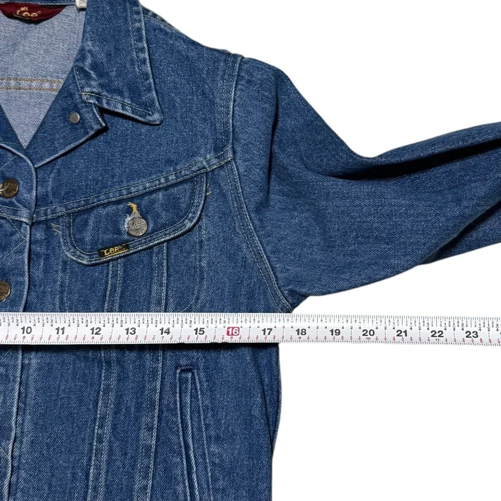 Vintage‎ 80s Ms. Lee Union Made Denim Jean Jacket Women's 11/12 Short Length